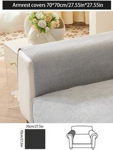 1 件舒适雪尼尔沙发垫套，四季通用沙发座垫，现代简约防滑沙发垫，防尘可水洗沙发套，柔软不褪色，宠物友好，适用于 L 型沙发和 1/2/3/4 座沙发 - 淺灰色 - 查看 13