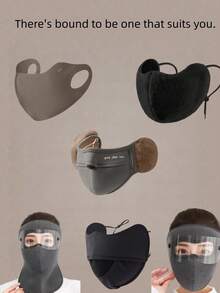 This Women's Warm And Windproof Face Mask Features Earmuffs And A Two-In-One Design. Made Of Pure Cotton, It Provides Warmth, Wind Protection, And Cold Protection, And Includes A Fleece Lining To Protect The Ears. The Skin-Friendly And Stylish Fleece Design Makes It An Ideal Choice For Outdoor Cycling - Multicolor - View 6