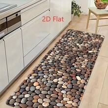 1 pieza Alfombra de pasillo de piedras, alfombra, alfombra de pasillo, alfombra pequeña, tapete, decoración del hogar, alfombra de área, alfombra de área para sala de estar, decoración del hogar para sala de estar, decoración de habitación, alfombra lavable - Multicolor - Ver 4