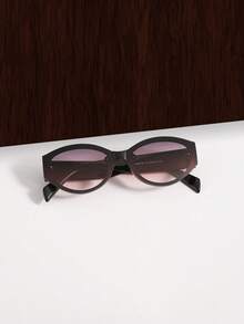 1 PC Women's Oval Frame Fashion Glasses For Party With Glasses Box - Multicolor - View 2