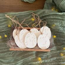 1pc 8-Cavity Easter Egg Pendant Mold, DIY Heart, Rabbit, Flower Textured Clay, Plaster, Resin Mold For Keychain, Backpack Pendant, Epoxy Casting - White - View 8