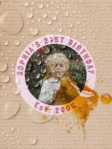 1-180张定制照片贴纸，个性化生日派对礼物，可印制您的照片，适合30岁生日、单身派对、闺蜜旅行、礼品标签、派对装饰、DIY、笔记本电脑等场合，非常适合送给朋友、女友、同事、老师、成年人，用于独特的生日庆祝、活动、办公室装饰、宿舍和家居纪念贴纸，也适合家庭使用。 - 玫瑰紅 - 查看 6