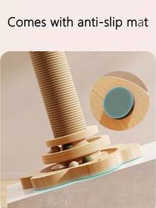 This Cat Scratching Post/Climbing Tower Features A Raised Design With Durable, Scratch-Resistant Sisal Rope Pads. It Also Includes A Built-In Teaser Wand And Cat, Perfectly Meeting Cats' Needs For Self-Soothing, Nail Scratching, And Entertainment. It Makes An Excellent Gift For Kittens. - 46cm Longer - View 5