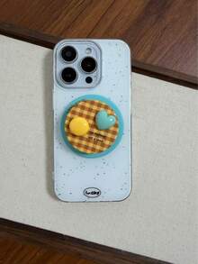 Cute Tomato Heart Magnetic Phone Holder DIY Coffee Pattern Dual-Layer Phone Grip Stand Air Cushion Pull-Push Phone Holder - Multicolor - View 8