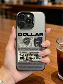 Dollar Bill Phone Case Compatible With Iphone 14/15 Pro Max, Realistic U.S. Currency Design With "I Am A Piece Of Paper And I Own Your Soul" Text, Black And White Money Pattern With Educational Facts, Transparent Hard Shell With Full Camera Protection Cover, Compatible With IPhone, Galaxy, OPPO, VIVO - Multicolor - View 3