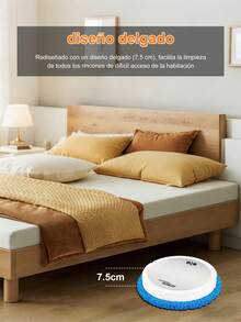 1 Piece White/Black Robot Sweeper, Smart Sweeper Robot Vacuum Cleaner, Robot Vacuum And Mop Combo, USB Rechargeable, Wet And Dry Fully Automatic Mop Machine With Spray Function And Wet And Dry Pads, Free Your Hands For Pet Hair And Mop Cleaner, Hard Floors And Carpets, Suitable For Scenarios In Homes, Offices, Bedrooms, Hallways, Etc. - 白色 - 查看 6