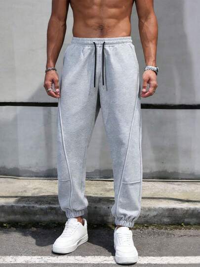 男士休闲运动裤，户外徒步训练跑步运动裤，宽松时尚健身运动慢跑裤，日常通勤街头风九分裤