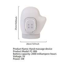 2000mAh Rechargeable Heated Hand Massager With Finger, Wrist Heating And Massage, Palm Wrist Joint Air Bag Massager, Suitable Gift For Men And Women - Silver - View 9