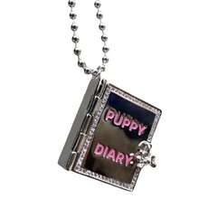Puppy Diary Necklace With Openable Pendant Box, Fashionable & Cute Couple Sweater Chain Necklace - Multicolor - View 5