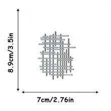 1pc Asymmetrical Grid Line Metal Cutting Mold, Line Background DIY Scrapbooking Embossing Mold Template, Greeting Card Making Template, Suitable For Album And Card Making, Handmade Card Tool - Silver - View 14