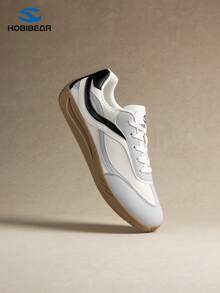 HOBIBEAR 新款时尚休闲系带运动鞋，软底滑板鞋，男女通用，四季皆宜 - 米灰 - 查看 6