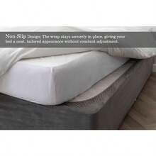 Belledorm 19" Extra Deep Base Wrap Valance Sheet - Transforms A Drab Looking Bed Base Divan - Luxury Faux Suede Navy Double - Navy - View 6