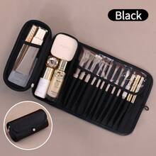 Bolsa de almacenamiento de brochas de maquillaje de alta calidad - Estuche cosmético profesional portátil | Diseño compacto con función de ajuste de brochas y apariencia elegante, adecuado para diversas herramientas de maquillaje, conveniente para el almacenamiento y la organización - Multicolor - Ver 8