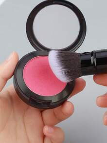 1-2支伸缩式化妆刷、旅行歌舞伎粉底化妆刷、面部腮红刷用于混合液体、腮红、古铜粉、指甲油、防晒霜和无瑕化妆品。 - 彩色 - 查看 7