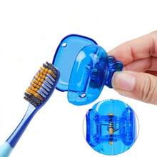 4-Pack Portable Plastic Toothbrush Head Cover Clip Dustproof Head Protector Cap, Travel Toothbrush Head Cover Toothbrush Protector Cap Brush Box Protector Reusable Plastic Toothbrush Clip Storage Card Cover Cap Head Protector Portable Plastic Clip Suitable For Family Travel, School, Bathroom, Camping, Business (Green, Blue, Clear, Pink) - Multicolor - View 3