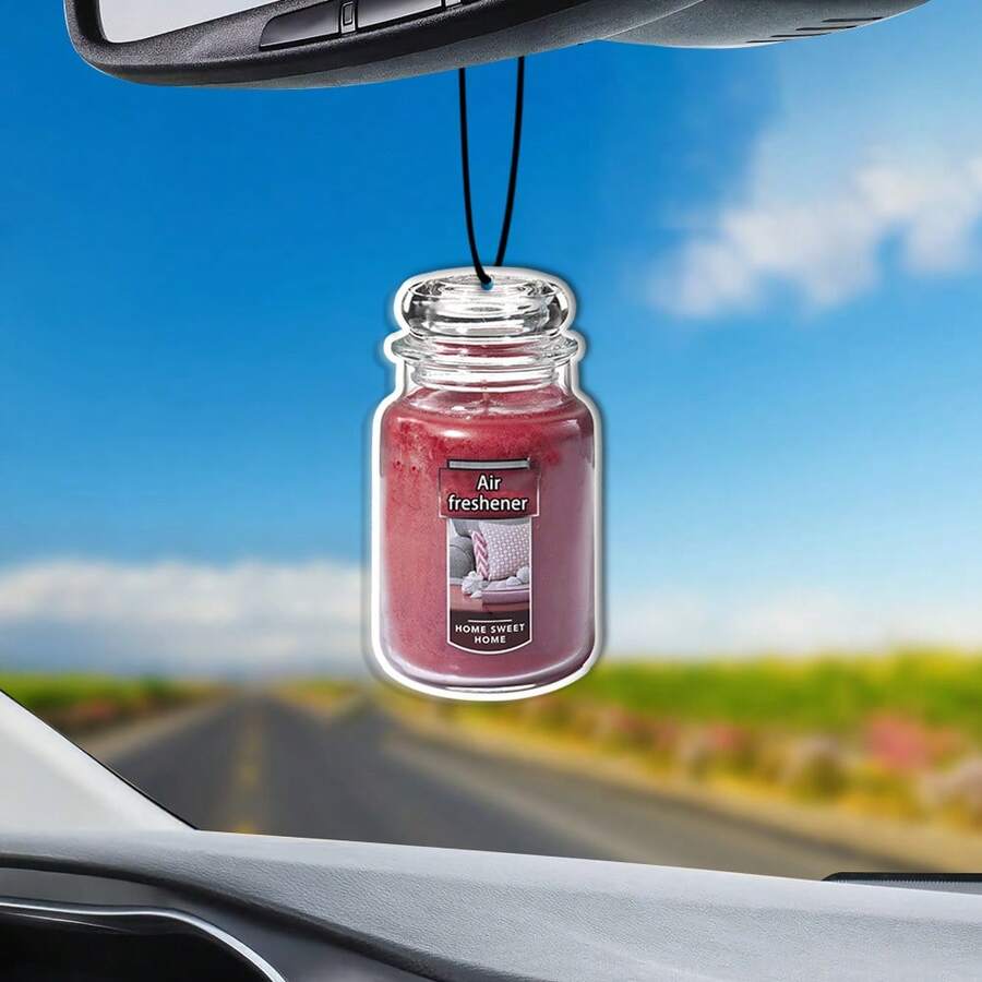 1/3 chiếc lọ khử mùi ô tô hình "Home Sweet Home" | Giấy thơm ngẫu nhiên, mùi hương tự nhiên, trang trí gương chiếu hậu, phụ kiện nội thất ô tô, quà tặng Giáng sinh. - trà thơm - Xem 1
