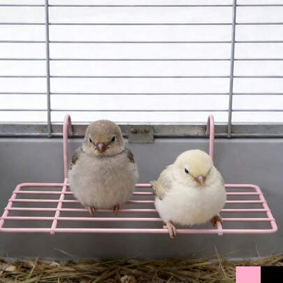 Pink Parrot Toy Fitness Rack With Platform, Ladder And Mesh, Bird Cage Climbing Toy, Suitable For Parrots, Macaws, Parakeets And Other Birds To Rest And Interact, Bird Activity Center