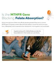 Bestseller!Minimal-Triquetra Organic Kids Methylfolate + Methyl B12 Cofactor - Organic Berry Flavor, Liquid Form 5-MTHF Form Adjustable Dosing; Supports Mood, Behavior, Cognition |   Methy Folate |   L-Methylfolate Healthcare Fitness.Supplement Vitamin,Free Shipping. - Single Packaging - View 2