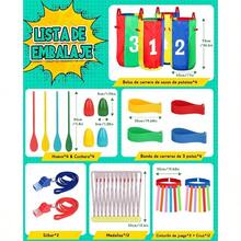 - Juegos de carnaval al al aire ltima intervensin, bolsas de saco de patatas para nios y adultos, carreras de rels de cuchara de huevo, bandas de carreras de 3 patas, juegos de cola, - Multicolor - Ver 5