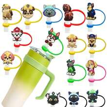 2 nắp đậy ống hút cốc hình Paw Patrol, phù hợp với cốc 40/30oz, có thể tái sử dụng, màu sắc ngẫu nhiên dễ thương, nắp bảo vệ di động, nắp chống bụi cho ống hút, không tiếp xúc với thực phẩm! - Nhiều màu - Xem 1