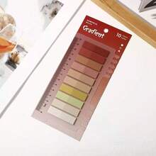 Morandi彩色贴纸、索引贴纸、自粘贴纸、书签、Morandi彩色半透明可书写书签和可重复使用的书签标签、精美丝带索引标签、欧美复古荧光PET透明自粘便签、编码标签 - 彩色 - 查看 5