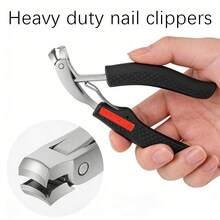 Professional Heavy Duty Nail Clipper | Anti-Splash Wide Mouth Design | Stainless Steel Sharp Blades Long Handle | Suitable For Thick/Ingrown/Dirty Nails Men Elderly Home Salon Use | Durable Precise Trimming Fashionable Appearance | Essential Men's Grooming Tool - Black - View 5