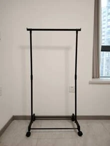 这款时尚的单层/双层衣柜配有滚轮和底座，适用于家庭、酒店、宿舍、客厅、卧室、阳台、玄关等场所。双杆设计（尺寸：57厘米*35厘米*120厘米，可悬挂6-8件衣物）易于拆卸。 - 彩色 - 查看 15