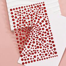 1pc Red Face Gems Jewels Rhinestone Stickers Self Adhesive Gems Stickers DIY Bling Jewel Crystal Sticker For Hair Face Eyes Body - Multicolor - View 4