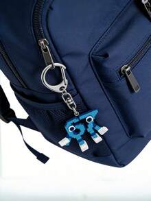 1pc/2pcs 2D Flat 67 Keychain | Steal My Brain Keychain 67# Pendant | Zinc Alloy And Acrylic Material, Casual Style - Multicolor - View 4