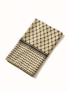 1pc Women's Middle Eastern Geometric Print Scarf, Fashion Minimalist Casual Geometric Print Headscarf, Multi-Functional Sun Protection Printed Hijab, Windproof Desert Shawl Suitable For Travel, Photography, All Seasons - Multicolor - View 7