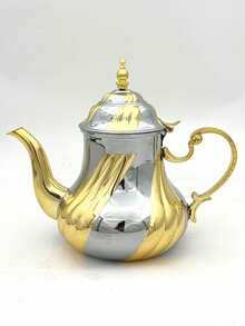 yeefeeco 1 Arabic-Style Stainless Steel Teapot, Traditional Religious Style Teapot, A Must-Have For The Back-To-School Season - Gold - View 6