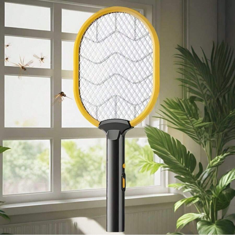 Lámpara matamosquitos 2 en 1, matamoscas eléctrico recargable, potente eliminador de mosquitos multifunción para el hogar, matamoscas eléctrico multifunción. - Negro - Ver 1