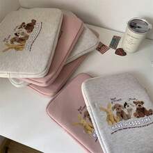 1个格子图案可爱卡通笔记本电脑保护套，适用于11/13英寸笔记本电脑，带内衬，返校必备 - 彩色 - 查看 4