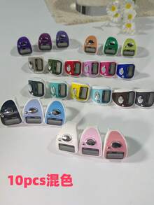 1 قطعة/3 قطع/5 قطع/10 قطع/20 قطعة عداد إصبع LED محمول، عداد يدوي صغير مع زر يدوي، عداد رقمي مدمج، مناسب للعد، مناسب للرياضة والصلاة وتخفيف التوتر - متعدد الألوان - مشاهدة 30