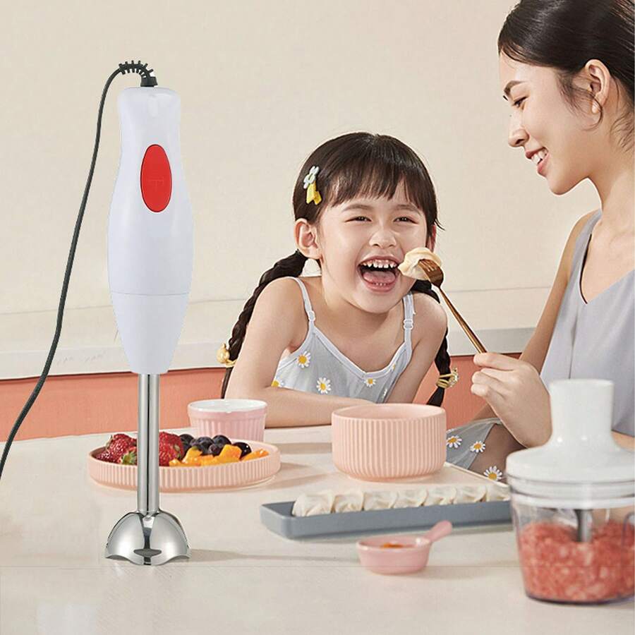 Licuadora eléctrica portátil, procesadora de alimentos para bebés, picadora de carne. - Blanco - Ver 1