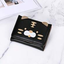 Cartoon Animal Print Wallet, Women's Short Tri-Fold Cute Print Coin Purse, Cartoon Student Tri-Fold Multi-Card Slot Folding Coin Pouch - Multicolor - View 8