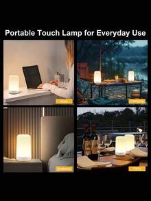 1PC Smart Night Light, Touch-Adjustable Lighting, Usb Multi-Functional, Creative Night Light, Wireless Bedside Music Ambient Light. - Multicolor - View 8
