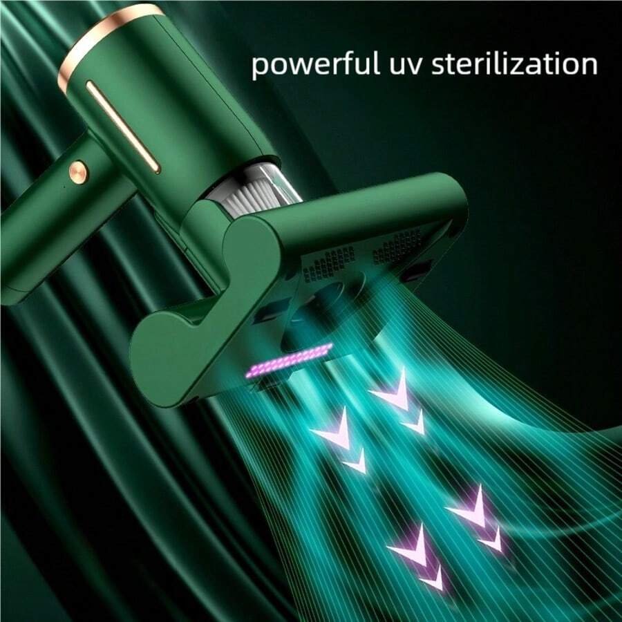 OBOVAY Máy hút bụi đa năng 2 trong 1 cầm tay, hút bụi mạt bụi, hút bụi nệm với đèn UV, loại bỏ chất gây dị ứng, lực hút mạnh, máy hút bụi cầm tay không dây cho văn phòng, nhà cửa, ô tô