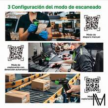 Lector De Códigos De Barras Inalámbrico1d/2d Lector Color Verde Tipo de conector del cable USB - Negro - Ver 4