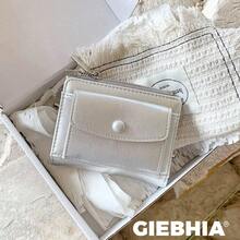 酒红色裂纹PU皮短款钱包，多卡位，时尚复古零钱包，可爱零钱包，迷你钱包，适合女孩生日/情人节礼物，卡包，女士钱包，小钱包，可爱钱包，可爱小物 - 彩色 - 查看 6
