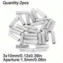 2pcs Copper Faceted Hollow Tube Beads, Designed For DIY Bracelet, Necklace, Jewelry Making - DIY - View 9