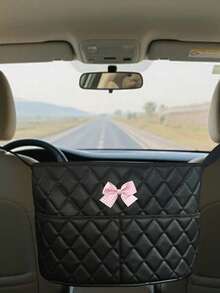 1pc Car Seat Back Storage Net Bag, Hanging Vehicle Organizer Pocket - A - View 11