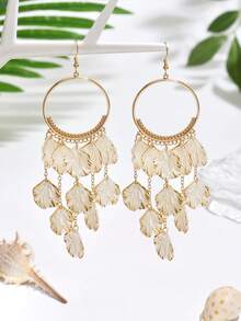 1 Pair Women's Long Tassel Earrings, Versatile For Daily Wear, Holidays, Casual & Vacation - Multicolor - View 2