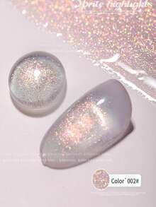 12毫升 2026新款极光独角兽高光小灯泡，网红爆款透明闪亮极光亮片凝胶，彩虹碎钻星河美人鱼指甲油，适合多种场合：购物、约会、通勤、居家DIY美甲沙龙。配备LED灯、UV底油、亮油，通勤约会必备，热销沙龙级品质，持久28天。 - 彩色 - 查看 20