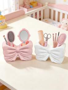 1个北欧风不对称蝴蝶结化妆刷架，专为收纳化妆品而设计，可用作化妆刷整理架，提升房间美感，适用于婴儿房、卧室、儿童房、家居装饰，提供节省空间的收纳方案。 - 彩色 - 查看 8