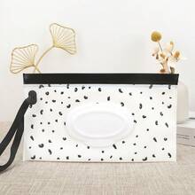 1个可重复使用的湿巾袋，婴儿便携式尿布袋，婴儿湿巾分配器，便携式可填充湿巾盒 - 彩色 - 查看 8