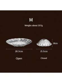 1PC Household Stainless Steel Steamer Portable Folding Retractable Vegetable Steaming Plate Fruit Drippin Plate Mantou Steamer Frame - Multicolor - View 6