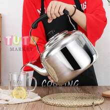 4L Tetera Silbante De Acero Inoxidable, Pulido Espejo, Asa Plegable, EbullicióN RáPida, Adecuado Para El Hogar Y La RestauracióN, Esencial Para La Temporada De Regreso A La Escuela, Tetera De Acero Inoxidable, Gran Capacidad, Olla Silbadora Para Uso En Estufas De InduccióN Y De Gas, Perfecta Para Uso En El Hogar Y En Restaurantes - Plateado - Ver 8