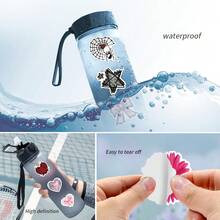 60张Y2K系列高品质贴纸，可用于剪贴簿、日记本、笔记本电脑、保险杠、滑板、水瓶、电脑、手机等，为您的生活增添许多乐趣，是送给成年人的完美礼物。 - 彩色 - 查看 6