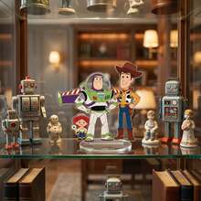 Disney Acrylic Character Figurine Set - Buzz Lightyear And Trixie, Collectible Display Decorations, Transparent Crystal Design, Suitable For Children And Adults, Office Desk Home Decor - Multicolor - View 3
